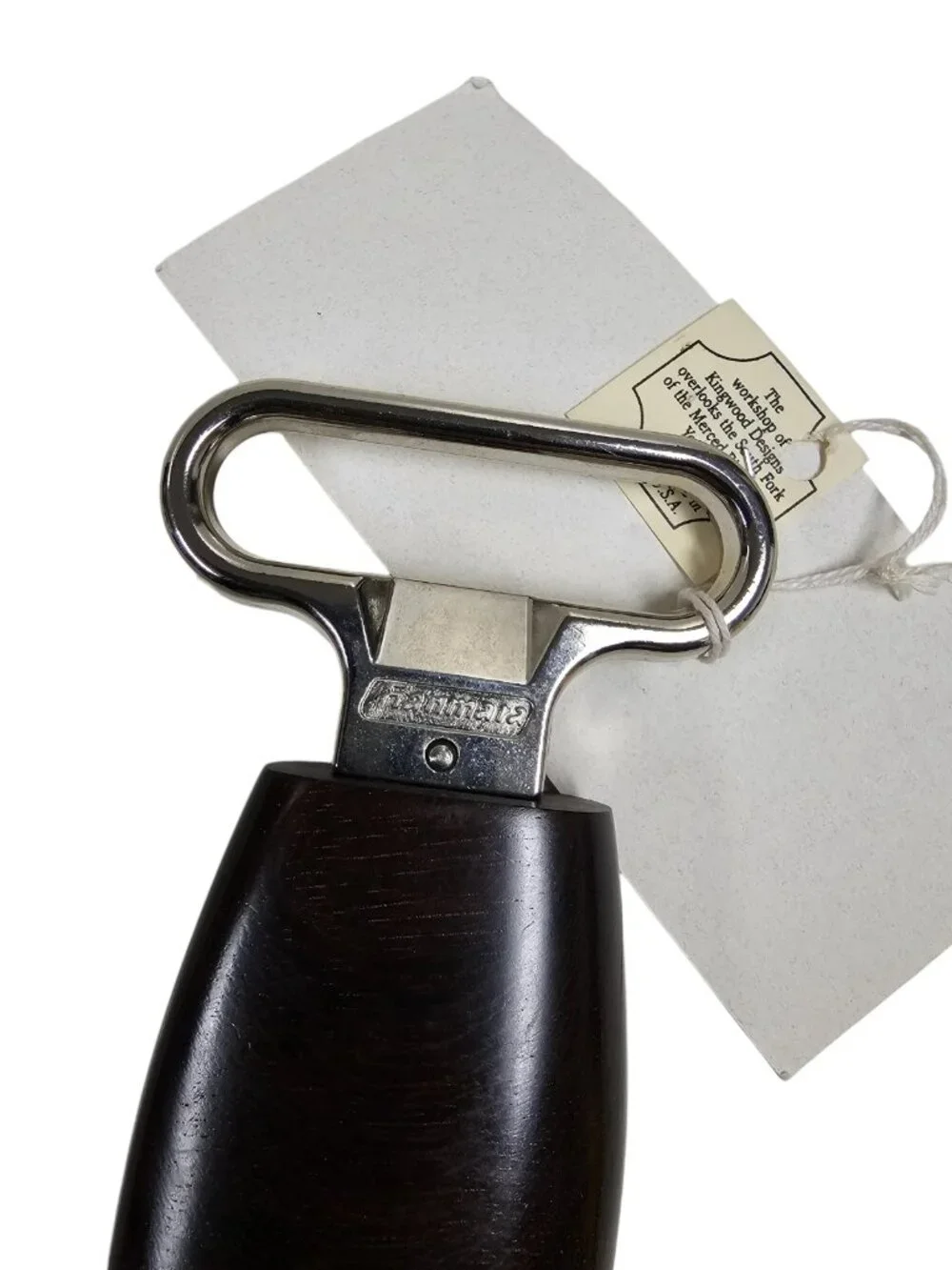 Carved Wood Handle Franmara Two-Prong Cork Extractor - Made in Italy